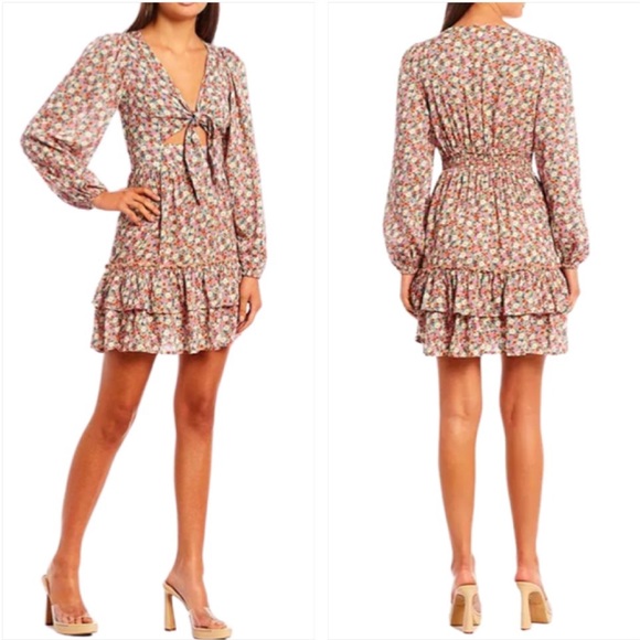 Billabong Dresses & Skirts - Billabong x The Salty Blonde Ditsy Dreamer Cutout Dress Size Medium NWT Boho